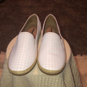 Clarks Danelly Molly White Leather Loafers